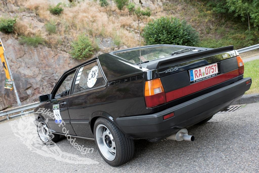 Audi Coupe GT 5S (1983). Impression beim Training zum 14. Schlossbergrennen 2017. Pause vor dem Einsatz.
